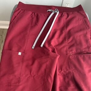 Fabletics Maroon Jogger Scrub Pant L Tall
